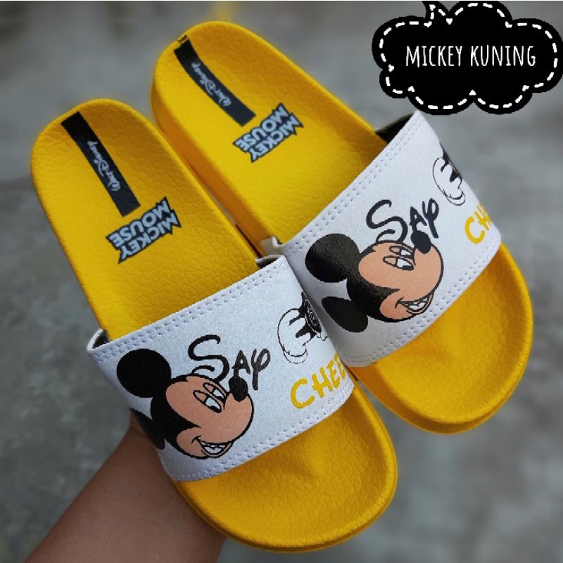 Sandal Slop Anak Kids Kartun Mickey Minnie X Disney