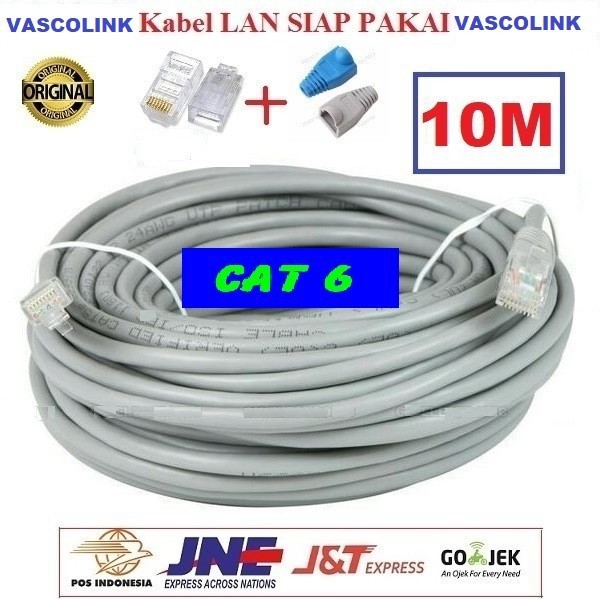 Kabel LAN Vascolink 10 M UTP RJ45 Cat6 ORIGINAL