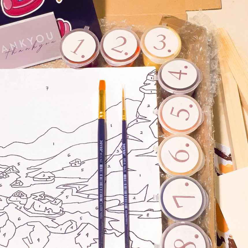 

Paint by numbers [ Red ] | de.artivist | painting-kit | canvas 20x20