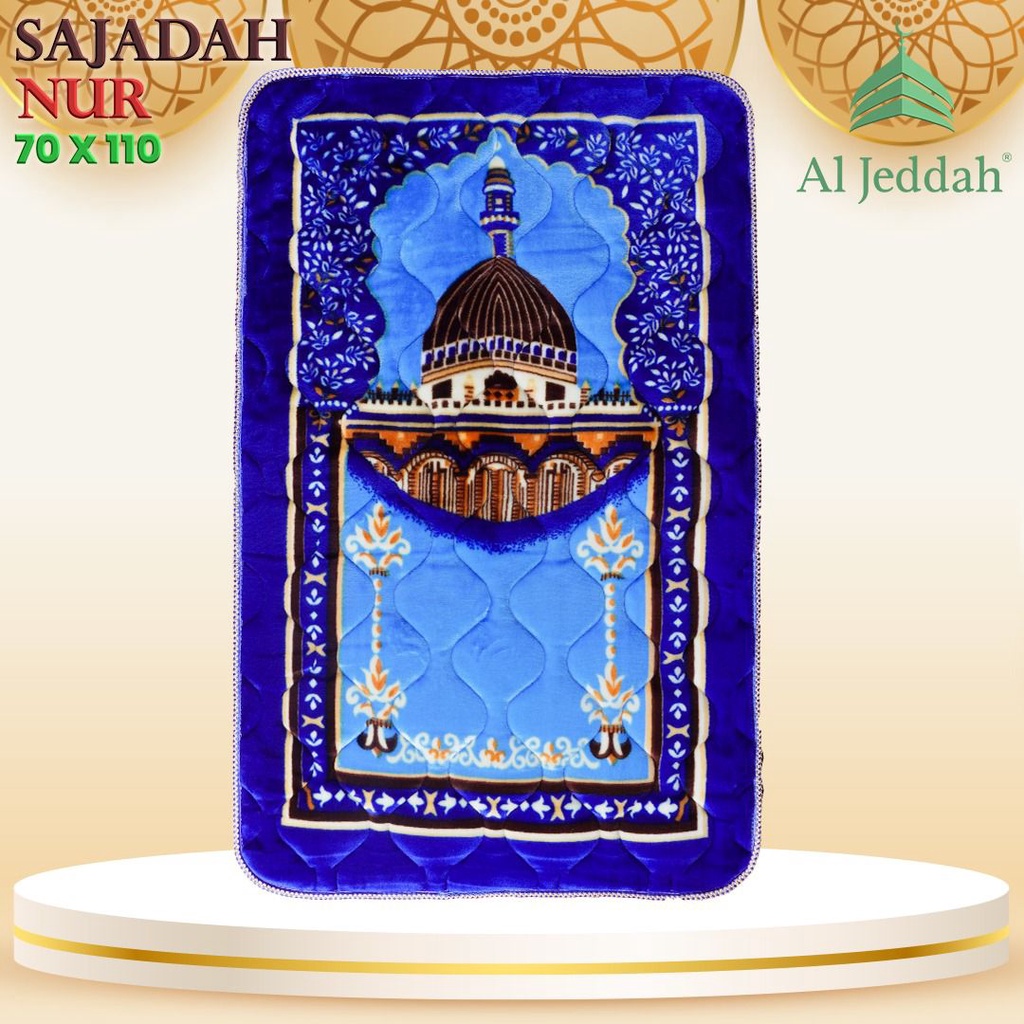 Sajadah Tebal AL-JEDDAH 70x110 Sajadah NUR Halus Lembut Sejadah Empuk