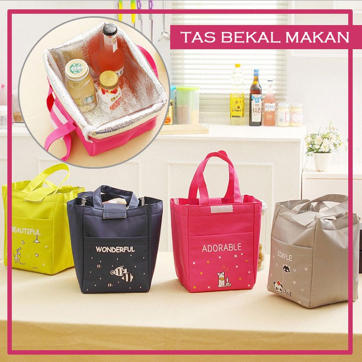 Lunch Bag Salur Tas  Bekal Makan Siang Tas  Penyimpanan 