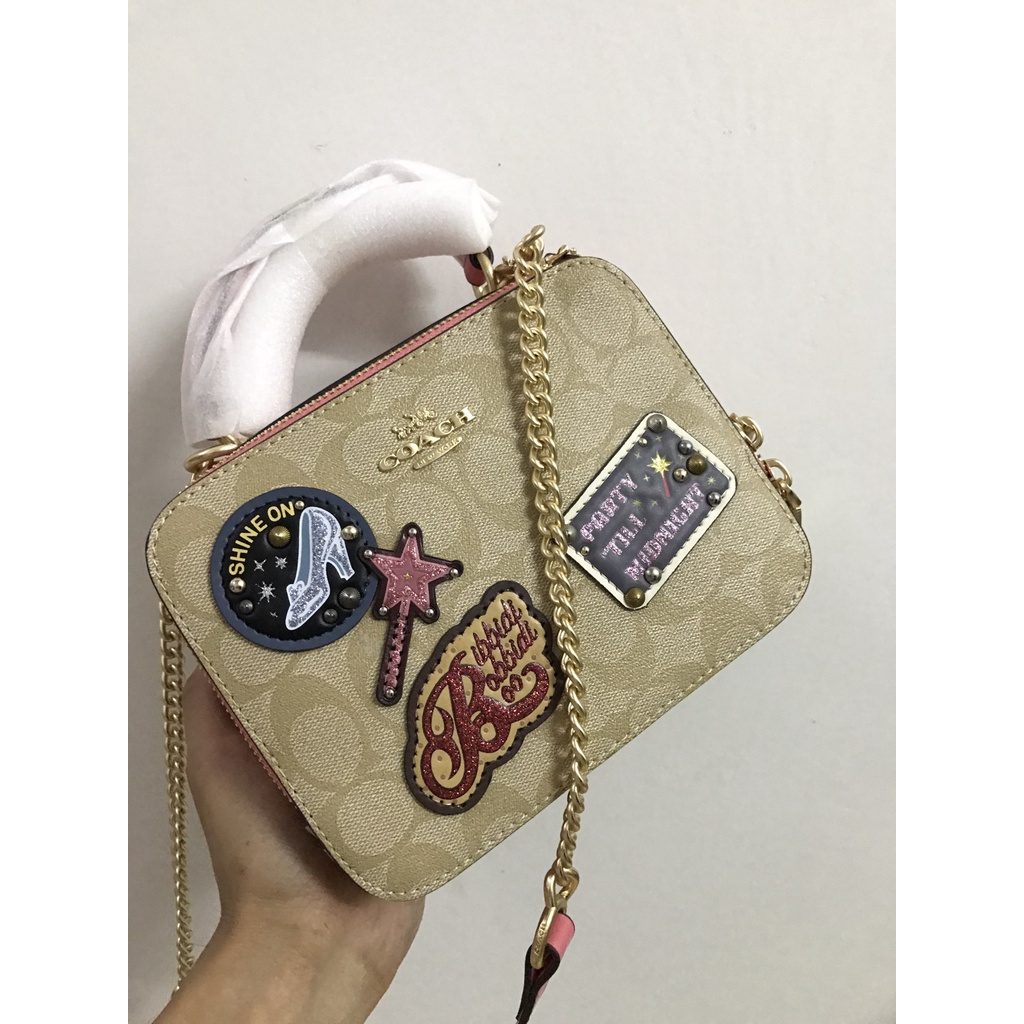 TAS WANITA WOMEN SELEMPANG CH CROSSGRAIN LEATHER BOX CROSSBODY 1434 DISNEY