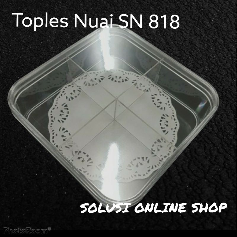 toples nuai sn 818 ( isi 12 ) toples sekat 4 nuai sn818 toples kue kering sekat 4