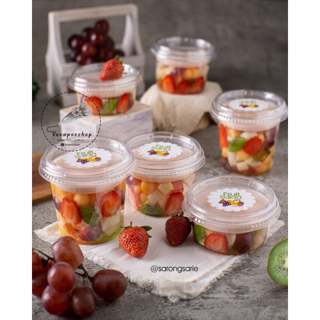 Cup Yoghurt isi 5pcs / Gelas Puding 2in1 / Gelas Yoghurt / Gelas Salad