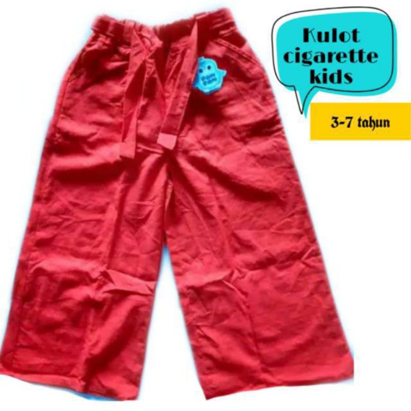 CELANA KULOT ANAK  KATUN CIGARET  S M L 3-7 TAHUN-3