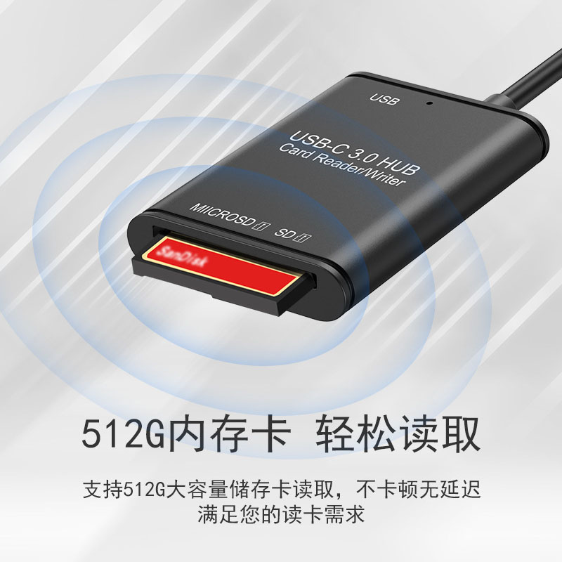 Card Reader USB Type C 3 in 1 USB 3.0 Micro SD Card YC-500