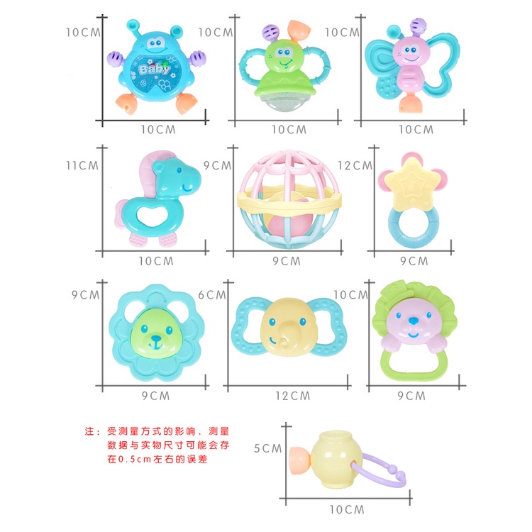 [BIG SALE] MAINAN Bayi Set 10 in 1,Mainan Rattle Teether