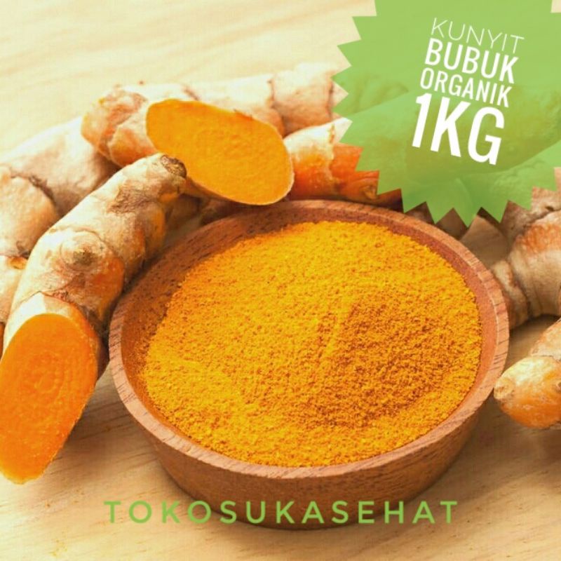 

PREMIUM KUNYIT BUBUK ORGANIK -1kg ( TURMERIC POWDER ORGANIC ) BUMBU REMPAH TOKOSUKASEHAT