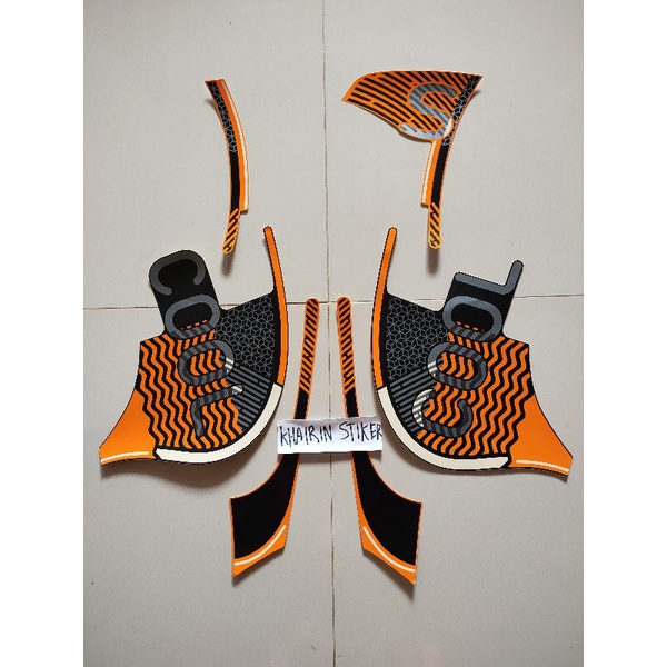 striping stiker Scoopy cool 2022 hitam orange