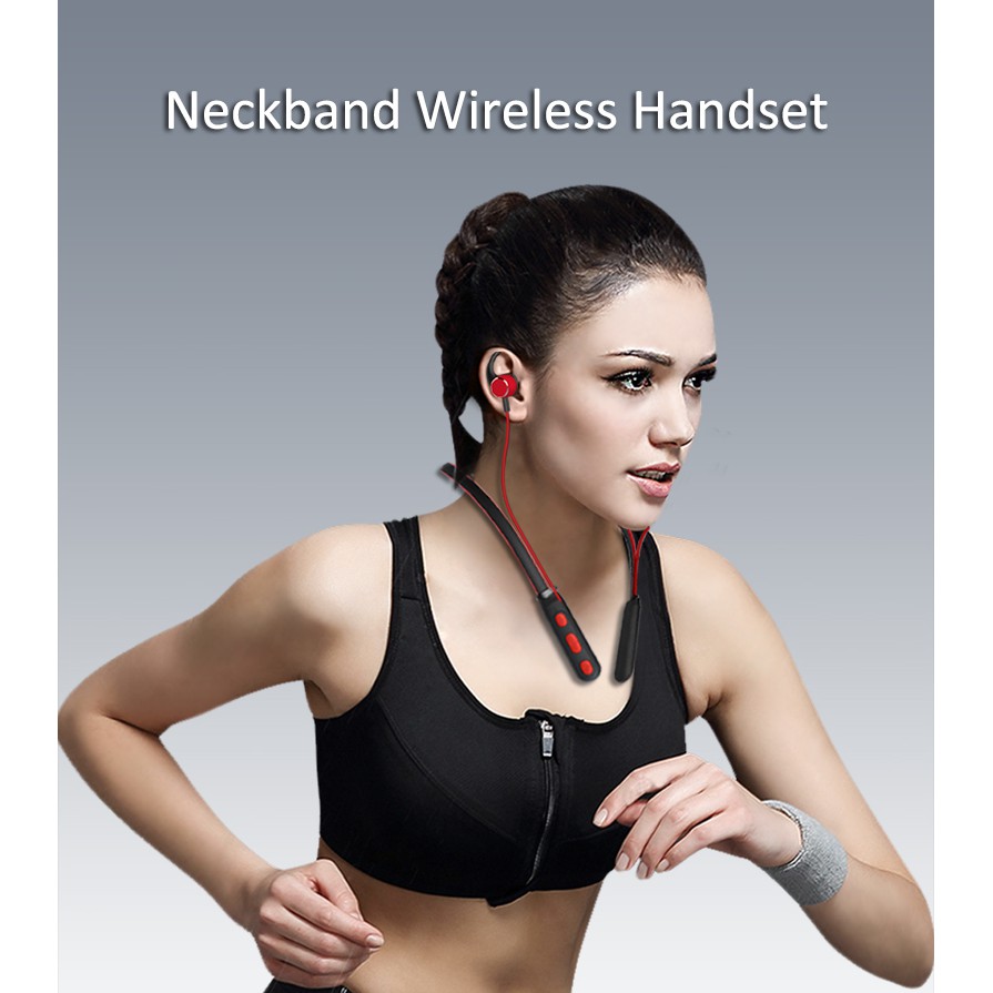 Headset Sport Bluetooth Motor H1 Fitnes Gym Earphone Magnet