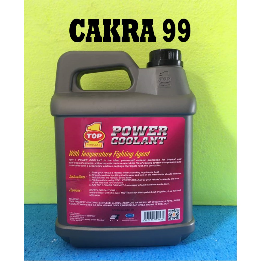 Ethylene Glycol Coolant >> Air Radiator Top 1 Top One Coolant Top1 Warna Merah Galon 4 Liter Ethylene Glycol Coolant >> Air Radiator Top 1 Top One Coolant Top1 Warna Merah Galon 4 Liter