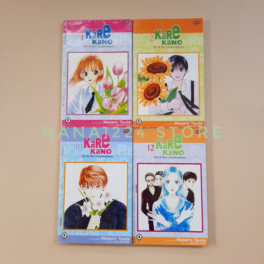 KOMIK KARE KANO 1 , 2 , 10 , 12 MASAMI TSUDA CABUTAN PRELOVED BEKAS KOLPRI