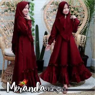 SET SYARI KIDS MIRANDA SYARI MOSCREPE ANAK GAMIS ANAK FREE