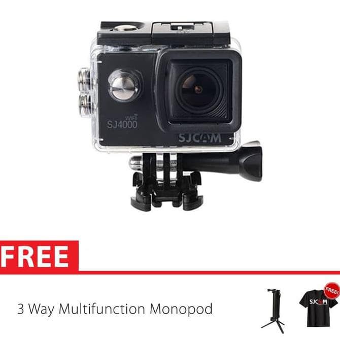 SJCAM SJ4000 WiFi Full HD Action Kamera 3 Way Monopod