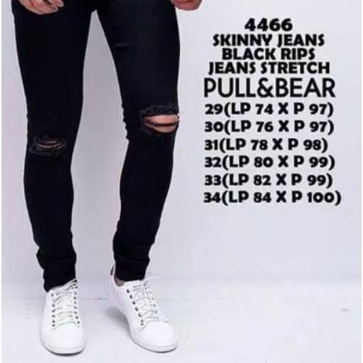 ➳ Celana hitam sobek lutut dab celana pensil sobek ➢