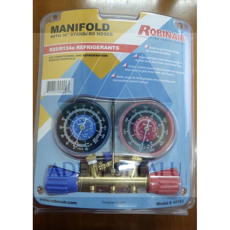Manifold Robinair Tipe 40153 R22 R134a | Analyzer Robinair 40153