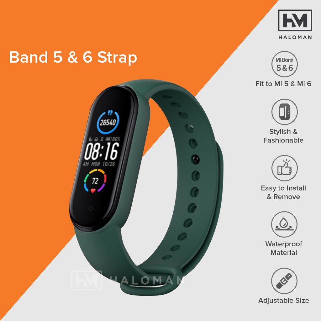 Silicone Strap Mi Band 5 & Mi Band 6 - Strap Miband 5 & Miband 6 Replacement-5