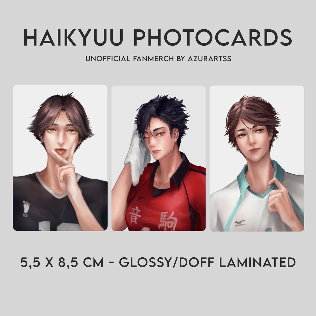 Photocard Anime Haikyuu GLOSSY/DOFF LAMINATED - Suna / Kuroo / Oikawa