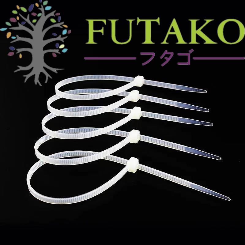 FUTAKO Kabel Ties 2.5x150mm putih / hitam 1 pack isi 100 pcs KTS / SATU PACK