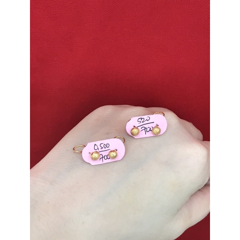 Anting toge bola pasir emas asli kadar 700