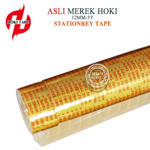 MEREK HOKI ASLI FULL MURAH 1pcs dan 12 Pcs Stationery Tape 12mmx5Y / 12mm x15Y / 12mmx30Y / 12mmx40Y Dan Selotip / Isolasi /Solatip