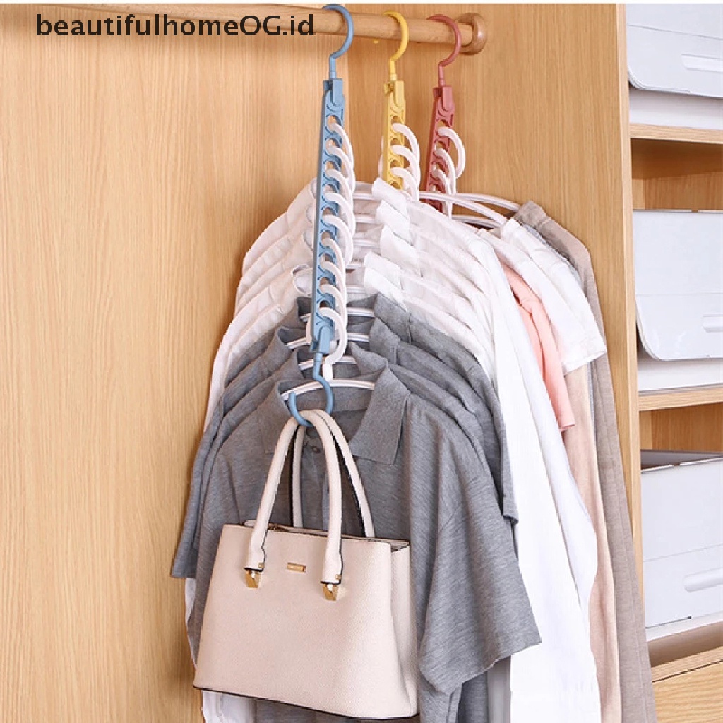 / Beautifulhomeog.id / 9 Lubang Gantungan Baju Multifungsi Bisa Dilipat