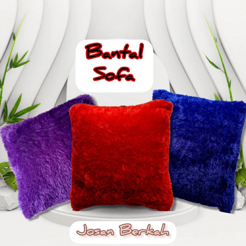 BANTAL SOFA BULU UK 40X40 PAKAI RESLETING