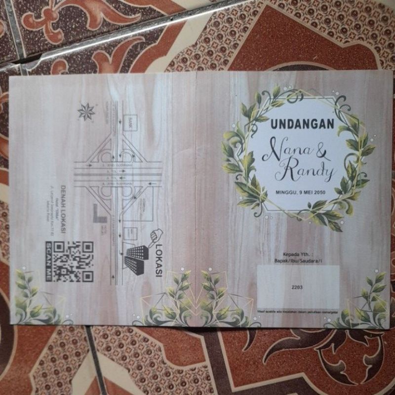 Blanko undangan pernikahan erba 2203