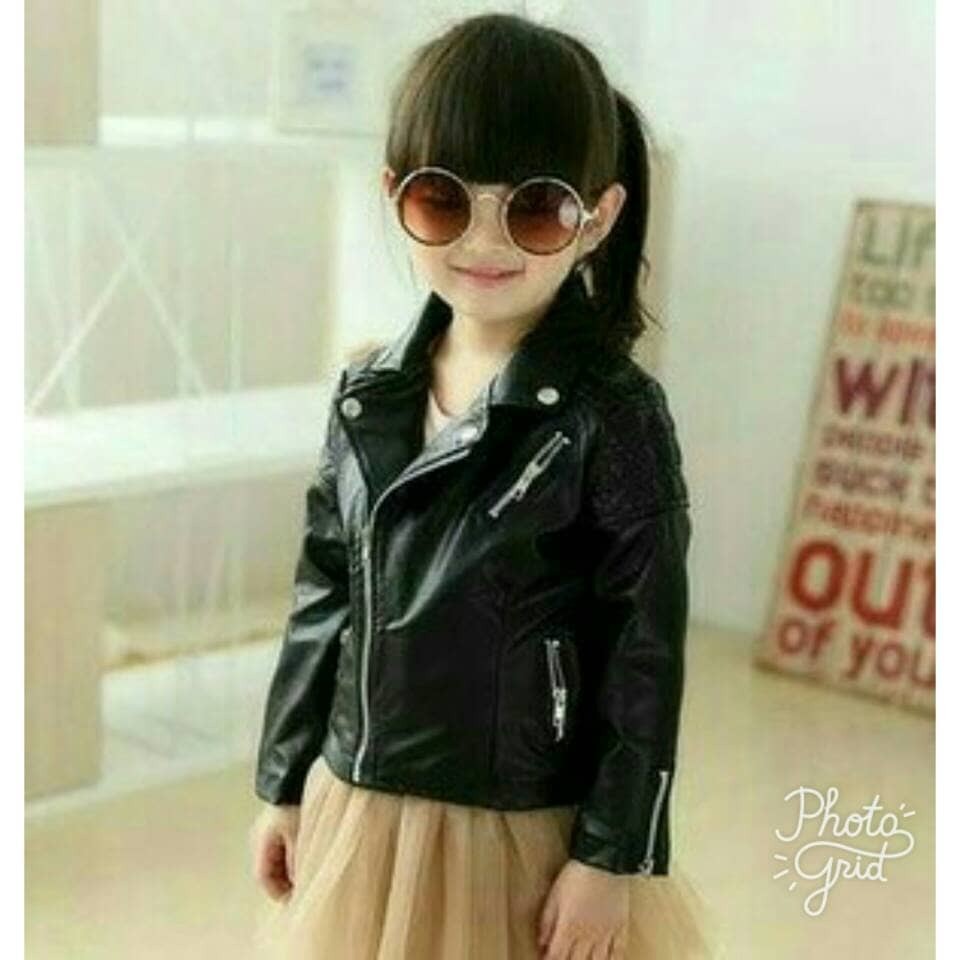 SALE Jaket Anak Perempuan Semi Kulit / Jaket Anak Motor /Jaket Balita A052 PALING MURAH