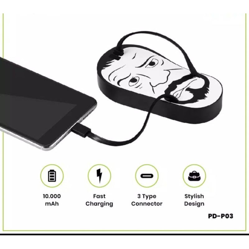 Power Bank 10.000mAh  Luna PD-P03 Original