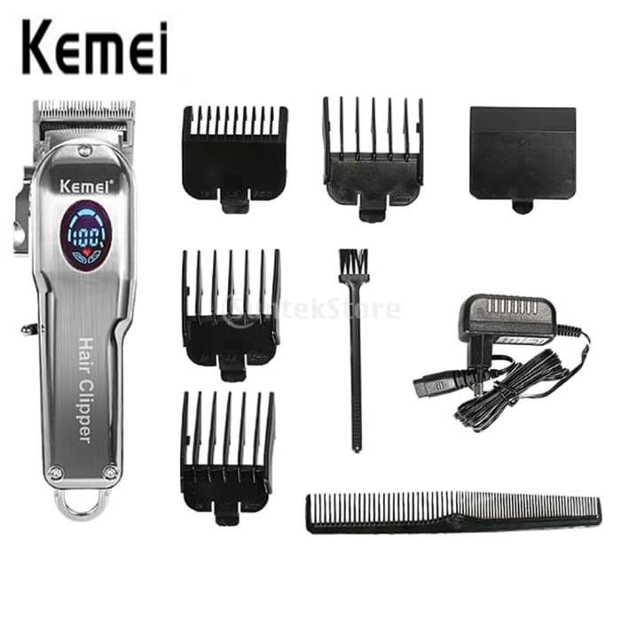 Alat Cukur Rambut Kemei KM2002 Professional Rechargeable Electric Hair Clipper Cordless