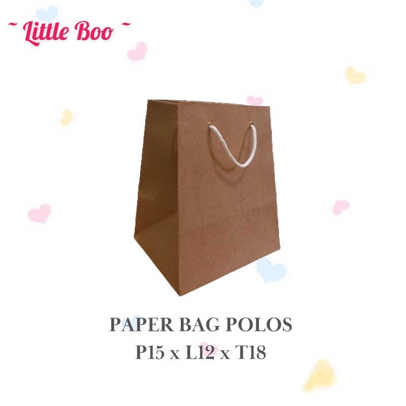 

paper bag polos/ tas kertas P15 x L12cm x T18cm