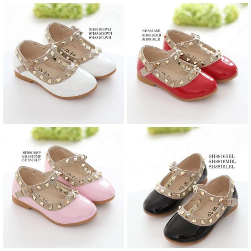 SPT112 Sepatu Anak Perempuan Balita Sepatu Valentino Import Shoe Kids High Quality size 21-30