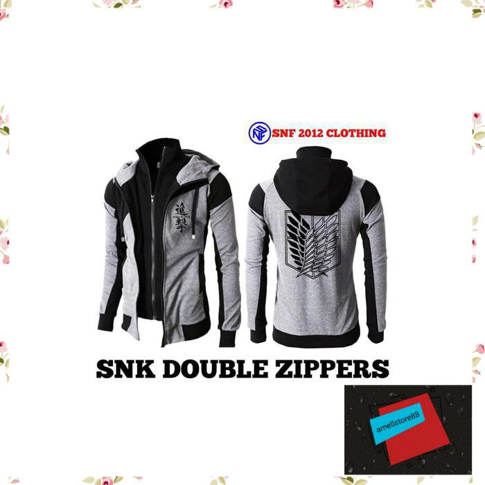 Jaket Pria parasut parka gunung double attack on titan SNK TR127
