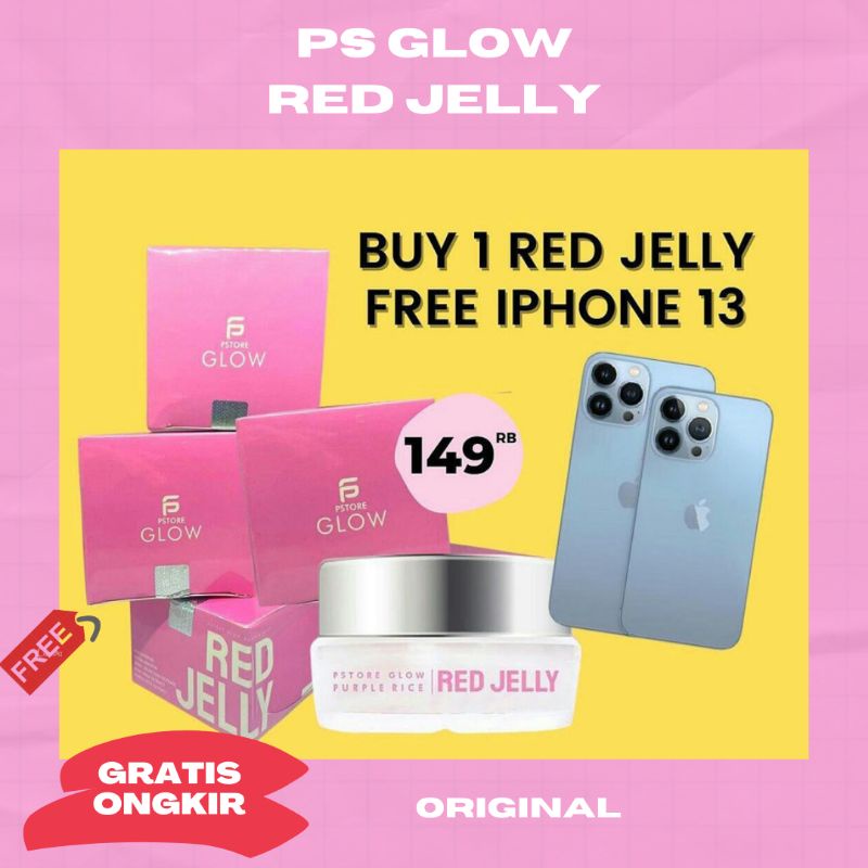 PS GLOW RED JELLY/ps glow purple jelly/ps glow/ Bpom/original/perawatan wajah