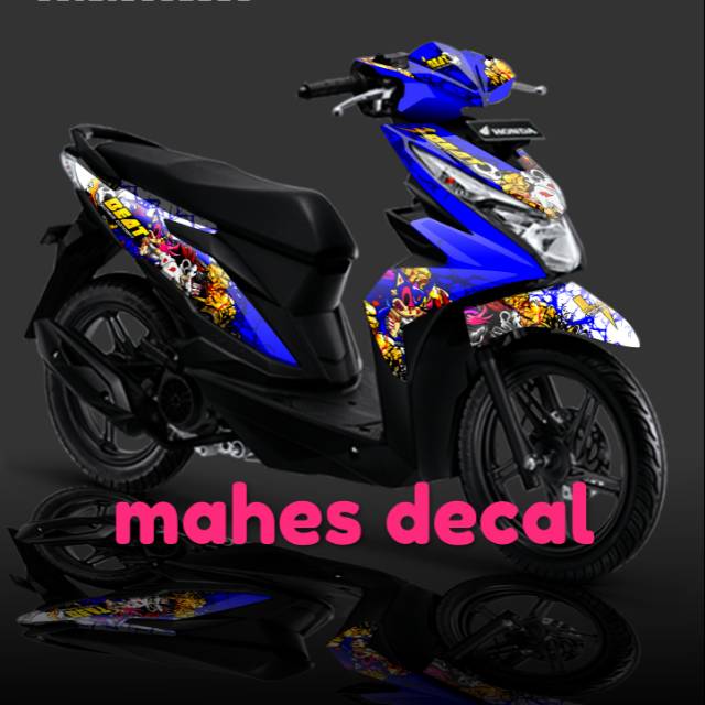 Decal Sticker Honda Beat Fi New Esp Motif Zombie Sonic Desain