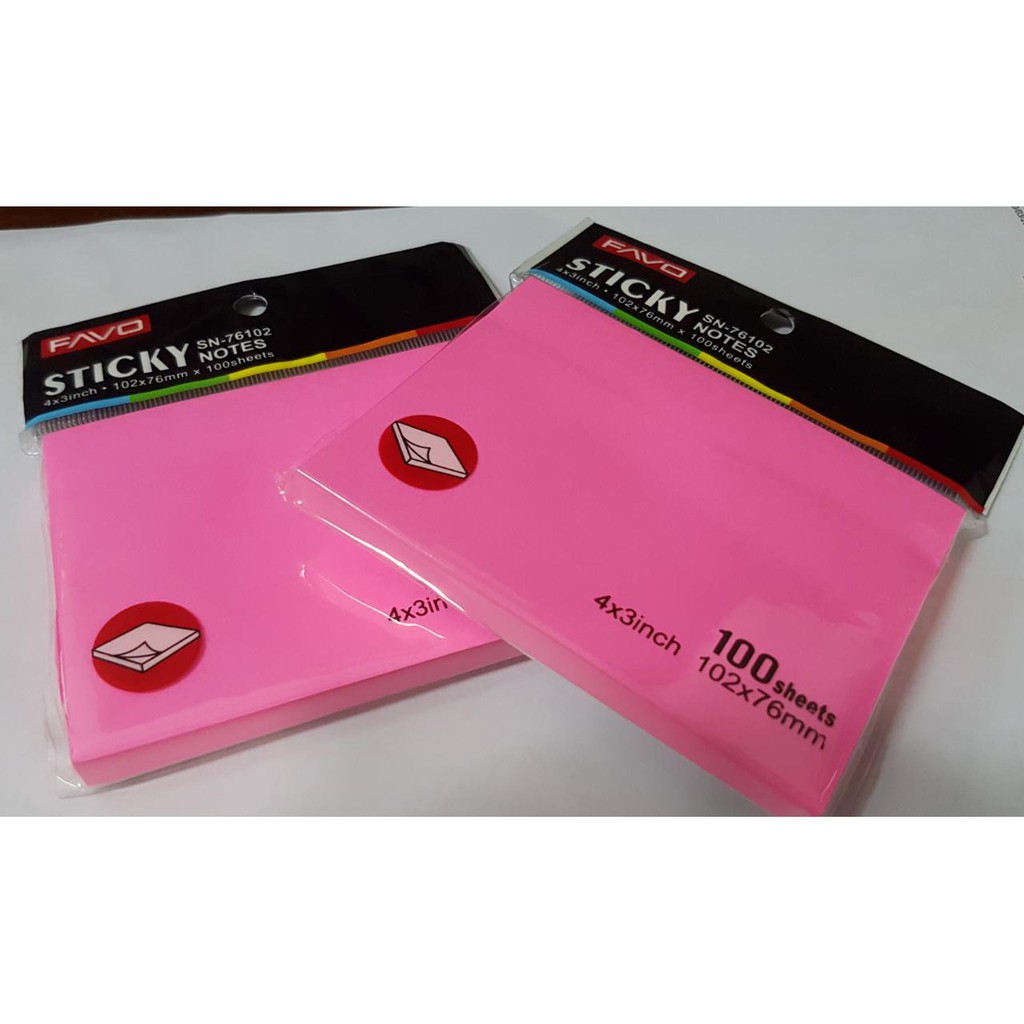 

STICKY NOTE FAVO / MEMO TEMPEL 76X102 STANDARD 1 WARNA