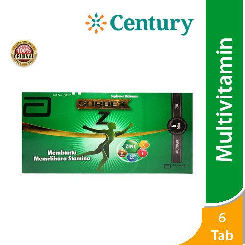 Surbex Z Tablet / Daya Tahan Tubuh / Suplemen / Vitamin / Vit