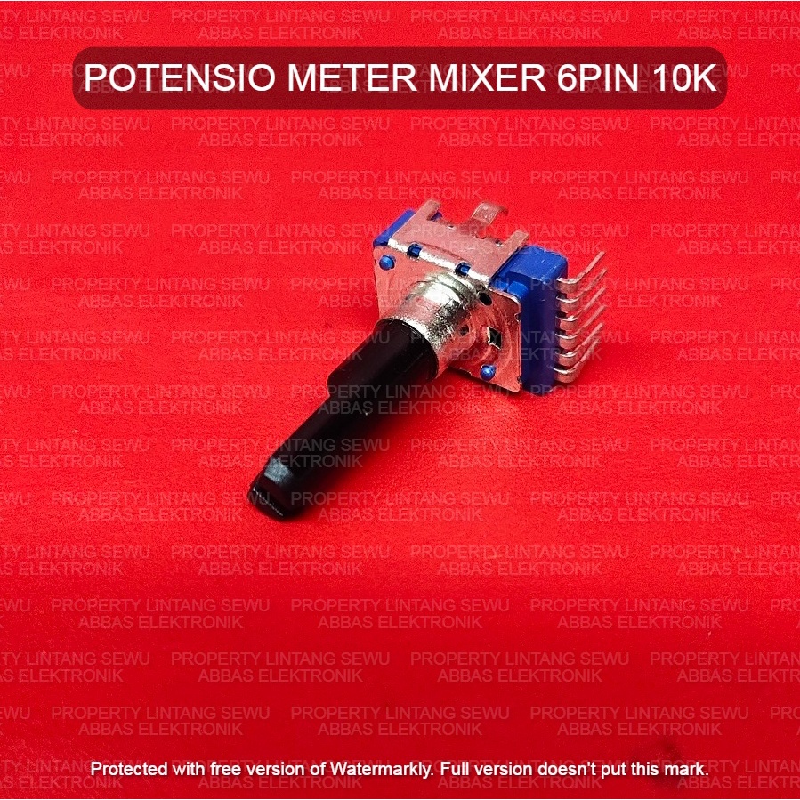 POTENSIOMETER MIXER 6 PIN 6 KAKI 10K 10 KILO OHM POTENSIO MIXER