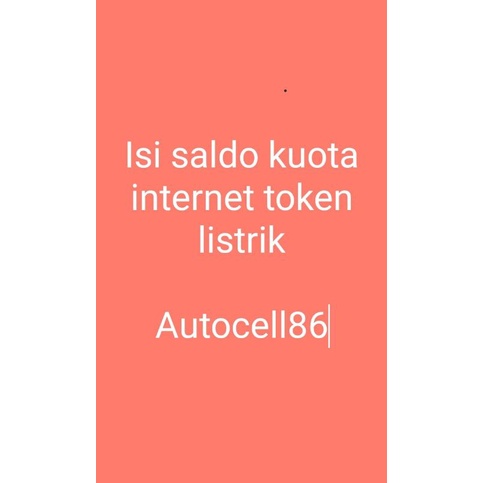 Isi saldo token listrik kuota