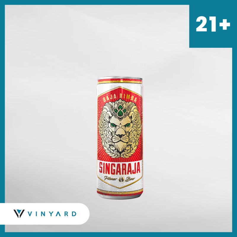 Singaraja Pilsner Can 320ml (Original &amp; Resmi by Vinyard)