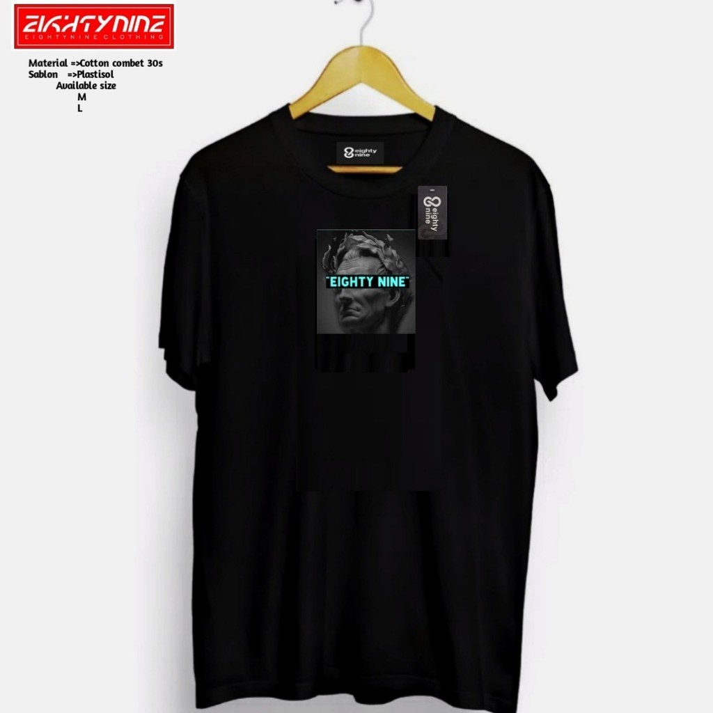 T-Shirt EIGHTYNINE – Black Edition Trendy Casual Unisex Good Brand Quality Stylish