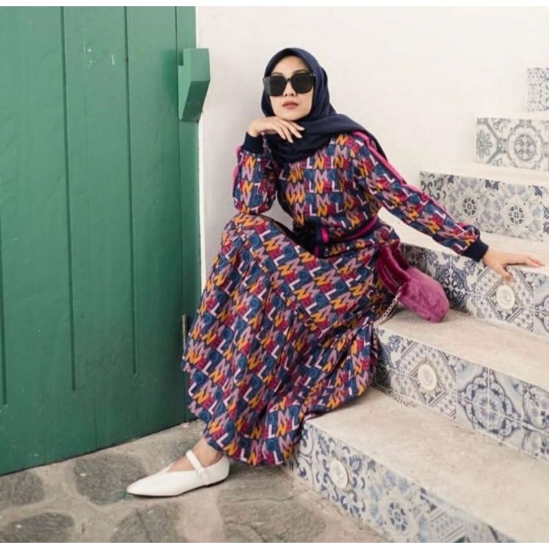 Monel Retro Summer Dress purple