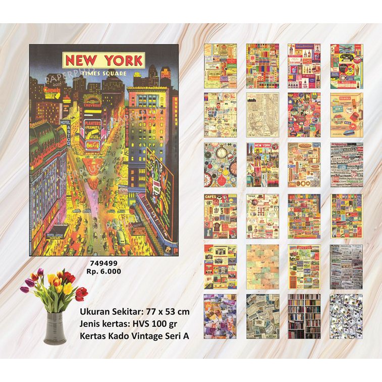

Kertas Kado Besar Vintage New York Time Square_Seri A