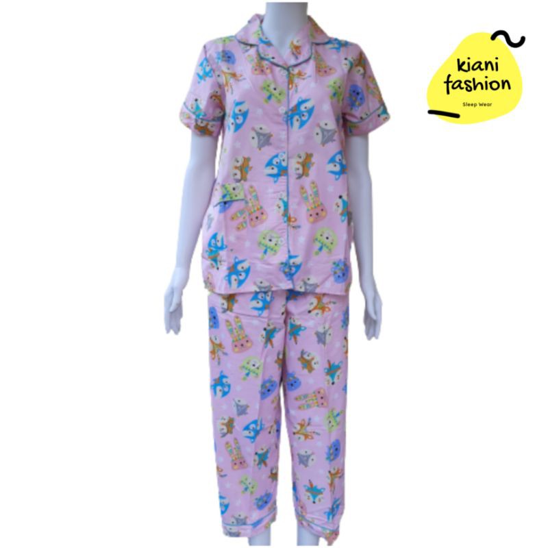 Piyama set setelan baju wanita dewasa busui , pajamas katun sleepwear amro