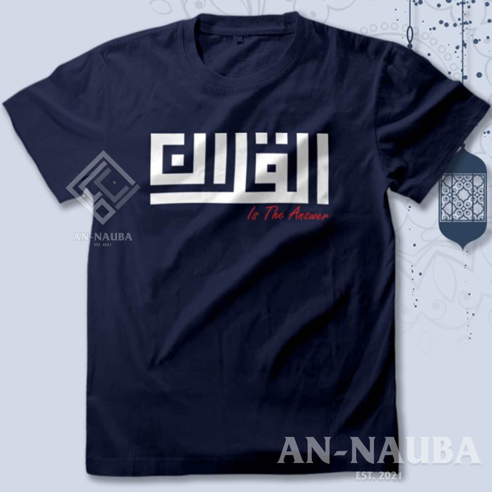 KAOS DAKWAH ISLAMI ALQURAN IS THE ANSWER / Baju Distro Santri Islam / Tshirt Muslim Trendy [AN-6297]-7