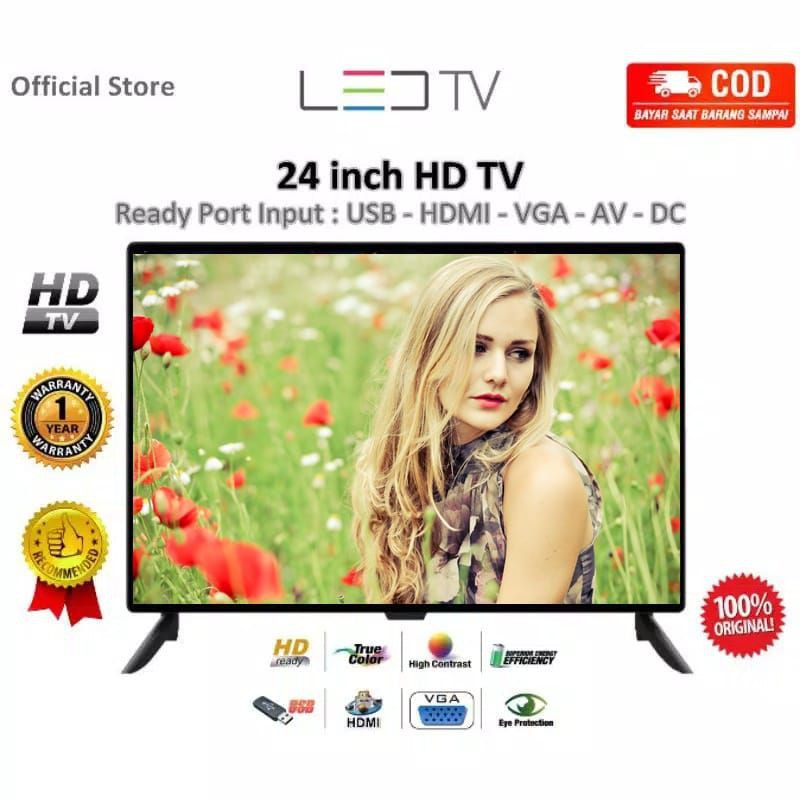 SUPER PROMO - LED TV 24 INCH SUPPORT HDMI-USB-VGA-AV By SAKURA/WEYON TV GROUP