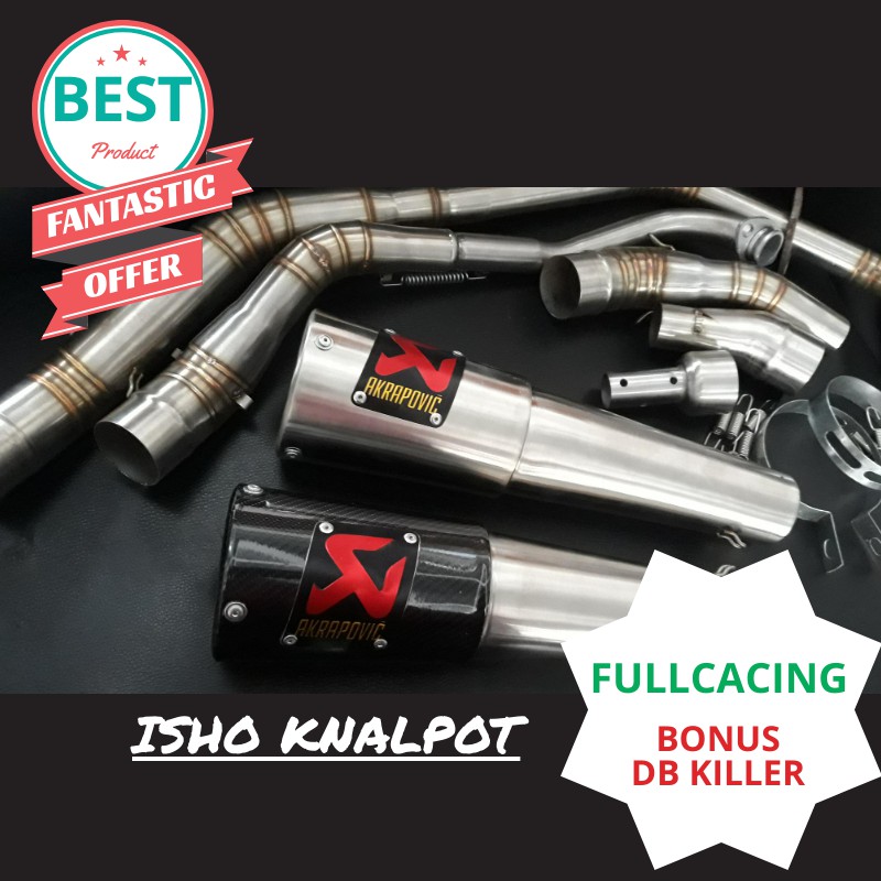 FULLCACING KNALPOT AKRA GELAS TITAN, RR MONO, AKRA GELAS TITAN