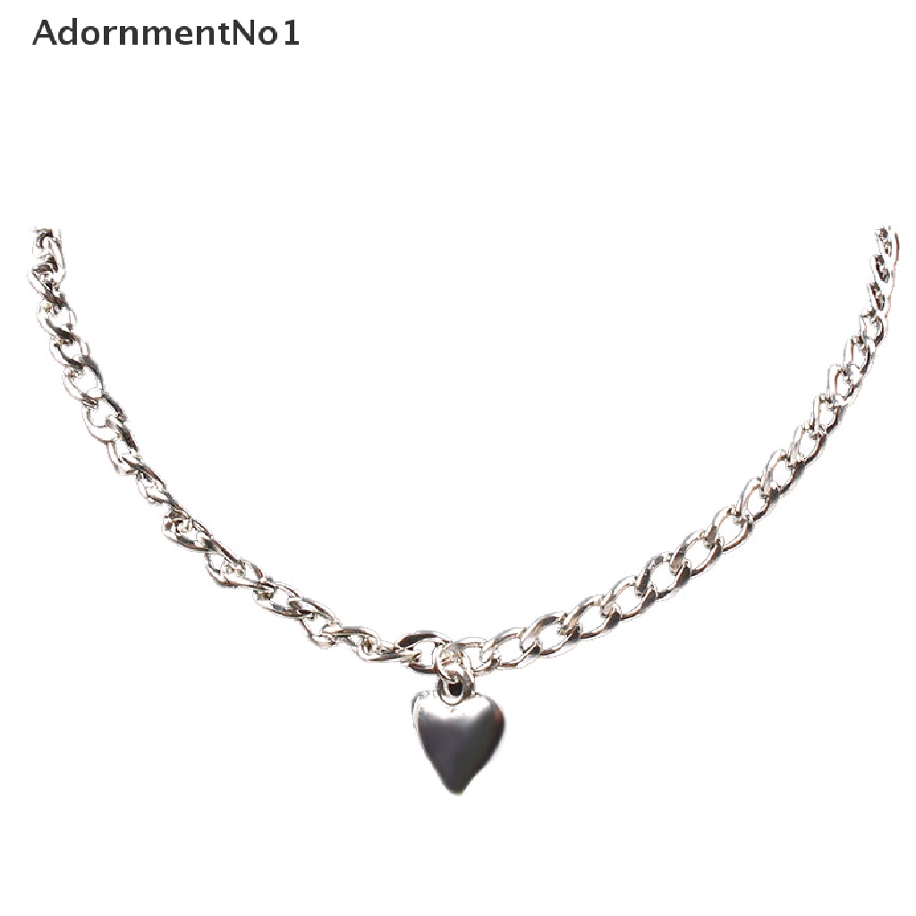 (AdornmentNo1) Kalung Choker Rantai Pendan Gembok Hati Gaya Punk Untuk Wanita