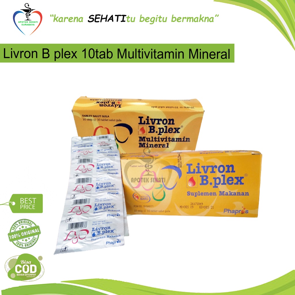 Livron B Plex Multivitamin Mineral Penambah Darah Anemia